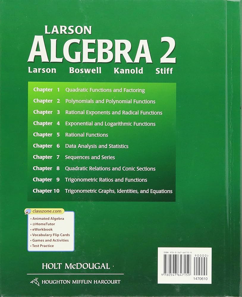 Amazon.com: Algebra 2 Common Core: 9780547647159: Holt